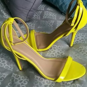 Yellow Strap Up Sandles